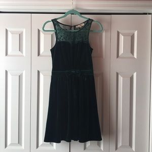 Velvet green dress